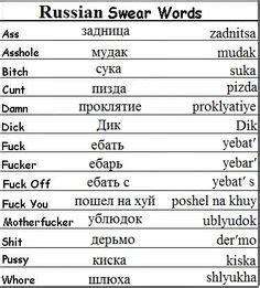 Russian Curse Words